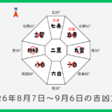 ￥100｜三碧木星｜2026年8月7日～9月6日の吉方位・凶方位