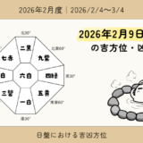 2026年2月9日(月)寅の吉方位・凶方位