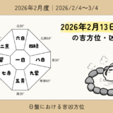 2026年2月13日(金)午の吉方位・凶方位