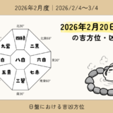2026年2月20日(金)丑の吉方位・凶方位