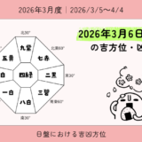 2026年3月6日(金)卯の吉方位・凶方位