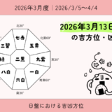 2026年3月13日(金)戌の吉方位・凶方位