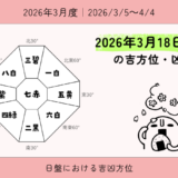 2026年3月18日(水)卯の吉方位・凶方位