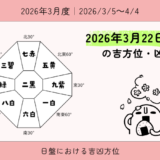 2026年3月22日(日)未の吉方位・凶方位