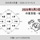 2026年5月3日(日)丑の吉方位・凶方位｜憲法記念日