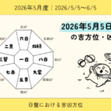 2026年5月5日(火)卯の吉方位・凶方位｜こどもの日｜月盤の切り替わり日