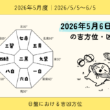 2026年5月6日(水)辰の吉方位・凶方位｜振替休日