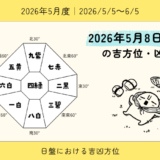 2026年5月8日(金)午の吉方位・凶方位