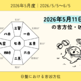 2026年5月11日(月)酉の吉方位・凶方位