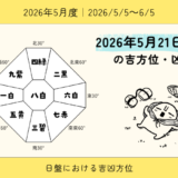 2026年5月21日(木)未の吉方位・凶方位