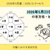2026年5月23日(土)酉の吉方位・凶方位