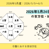 2026年5月24日(日)戌の吉方位・凶方位