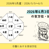 2026年6月3日(水)申の吉方位・凶方位