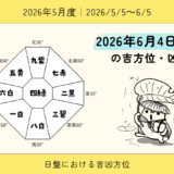 2026年6月4日(木)酉の吉方位・凶方位