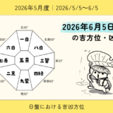 2026年6月5日(金)戌の吉方位・凶方位