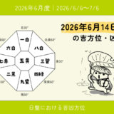2026年6月14日(日)未の吉方位・凶方位