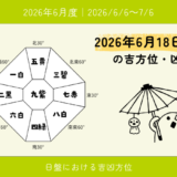 2026年6月18日(木)亥の吉方位・凶方位