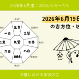 2026年6月19日(金)子の吉方位・凶方位