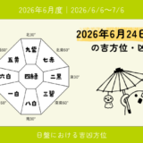 2026年6月24日(水)巳の吉方位・凶方位