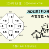 2026年7月2日(水)子の吉方位・凶方位