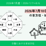 2026年7月18日(土)巳の吉方位・凶方位