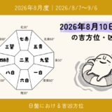 2026年8月10日(月)辰の吉方位・凶方位