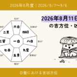 2026年8月11日(火)巳の吉方位・凶方位｜山の日