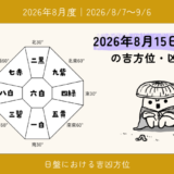 2026年8月15日(土)酉の吉方位・凶方位