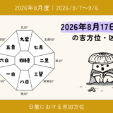 2026年8月17日(月)亥の吉方位・凶方位