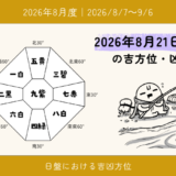 2026年8月21日(金)卯の吉方位・凶方位