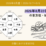 2026年8月22日(土)辰の吉方位・凶方位