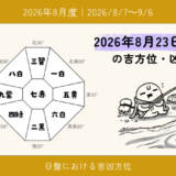 2026年8月23日(日)巳の吉方位・凶方位
