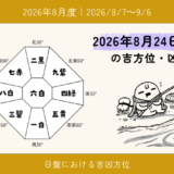 2026年8月24日(月)午の吉方位・凶方位