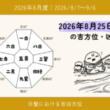 2026年8月25日(火)未の吉方位・凶方位