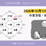 2026年10月13日(火)申の吉方位・凶方位