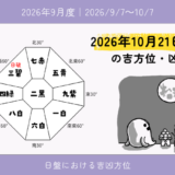 2026年10月21日(水)辰の吉方位・凶方位