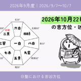 2026年10月22日(木)巳の吉方位・凶方位