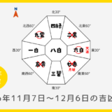 ￥100｜五黄土星｜2026年11月7日～12月6日の吉方位・凶方位