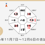 ￥100｜八白土星｜2026年11月7日～12月6日の吉方位・凶方位