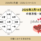 2026年2月14日(土)未の吉方位・凶方位｜バレンタインデー